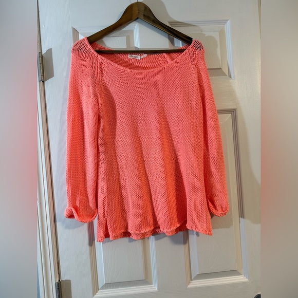 Blu Pepper Sweaters - Anthropologie Blu‎ Pepper Chunky Brush Knit Coral Small Sweater Y2K 90s